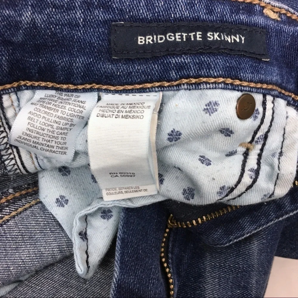 LUCKY BRAND Jeans Bridgette Skinny Ankle Candiani Denim Fabric Milan Size 2 / 26
